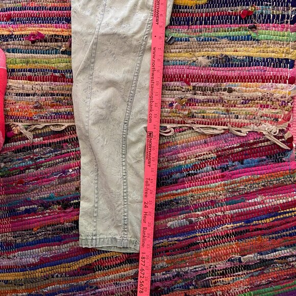 Anthropologie Pants Womens 26 Wanderer Relaxed Taper Straight Floral Green READ - Picture 10 of 10